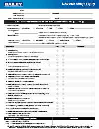 Bailey Ladder Audit Form