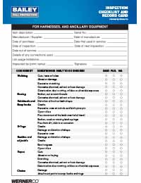 Bailey Fall Protection Inspection Checklist